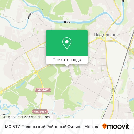 Карта МО БТИ Подольский Районный Филиал
