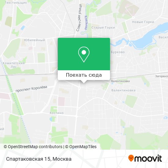Карта Спартаковская 15