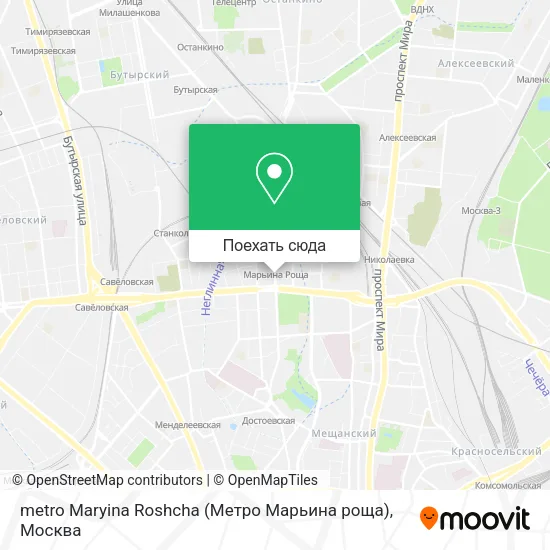 Карта metro Maryina Roshcha (Метро Марьина роща)
