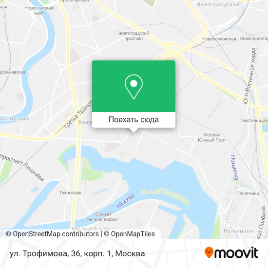 Карта ул. Трофимова, 36, корп. 1