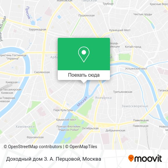 Карта Доходный дом З. А. Перцовой