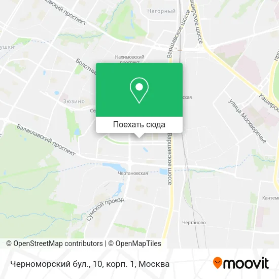 Карта Черноморский бул., 10, корп. 1