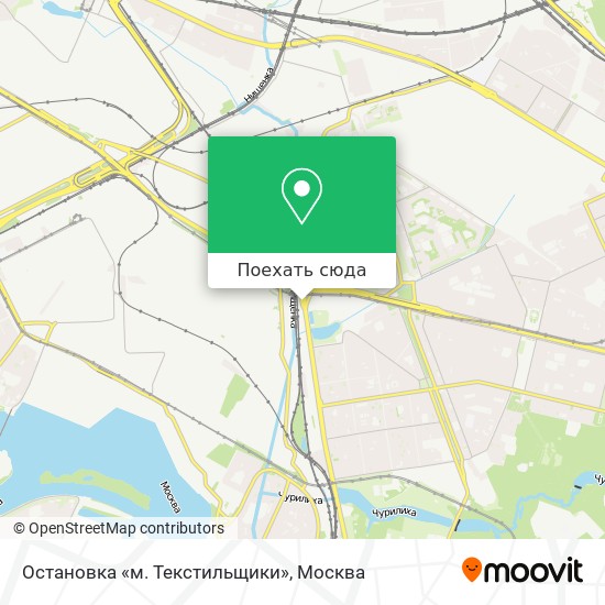 Карта Остановка «м. Текстильщики»
