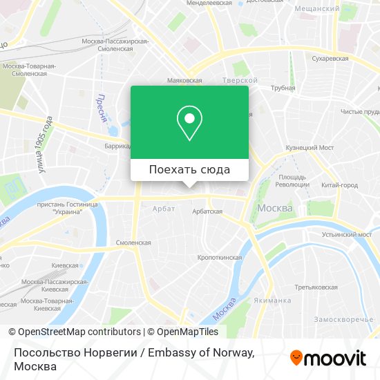 Карта Посольство Норвегии / Embassy of Norway