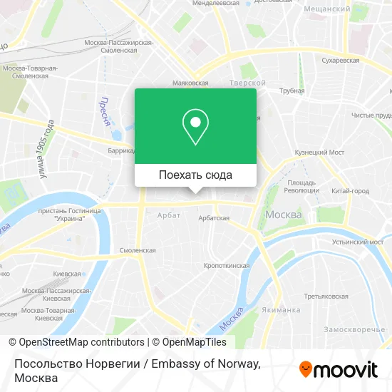 Карта Посольство Норвегии / Embassy of Norway