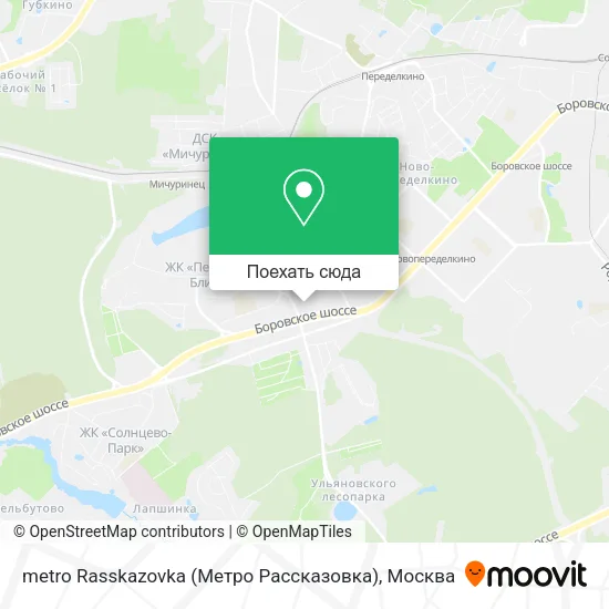 Карта metro Rasskazovka (Метро Рассказовка)