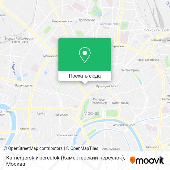 Карта Kamergerskiy pereulok (Камергерский переулок)