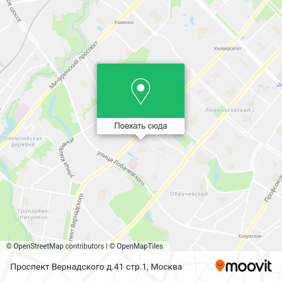 Карта Проспект Вернадского д.41 стр.1