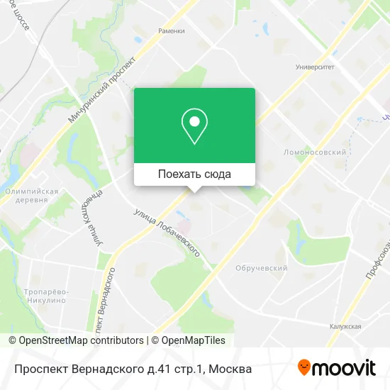 Карта Проспект Вернадского д.41 стр.1