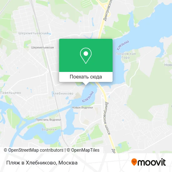 Карта Пляж в Хлебниково