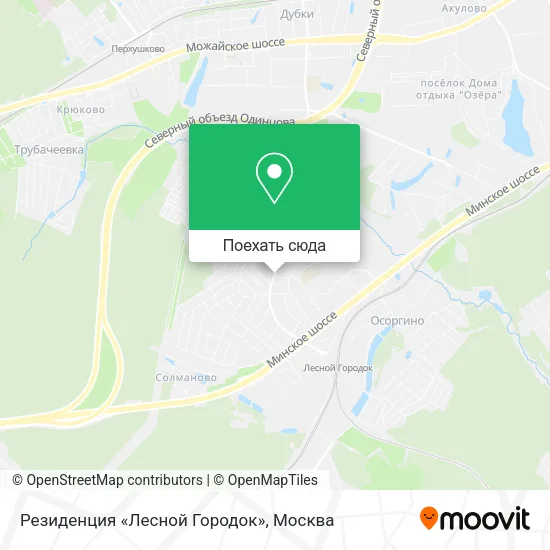 Карта Резиденция «Лесной Городок»
