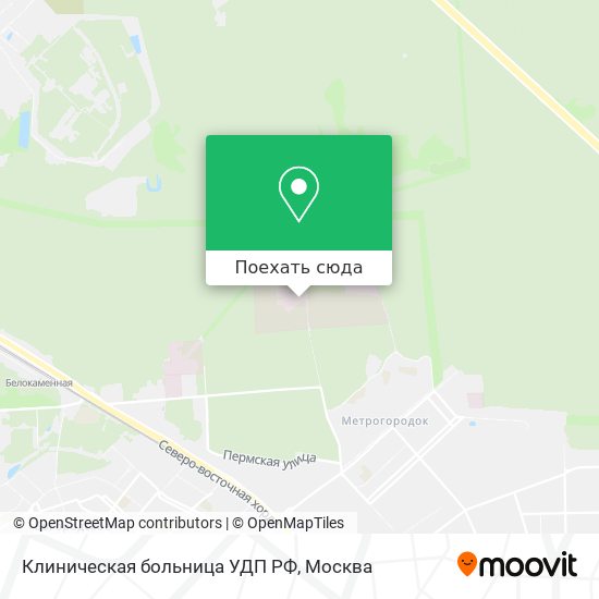 Карта Клиническая больница УДП РФ
