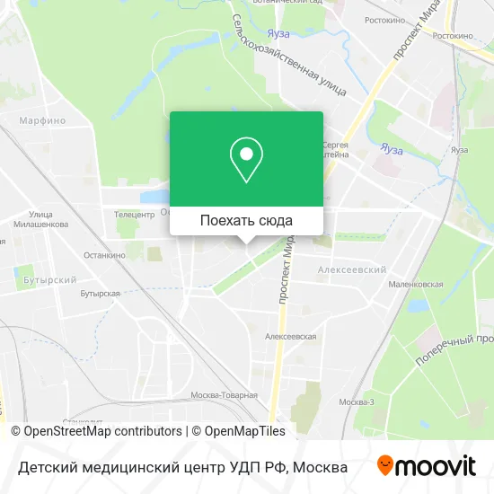 Карта Детский медицинский центр УДП РФ