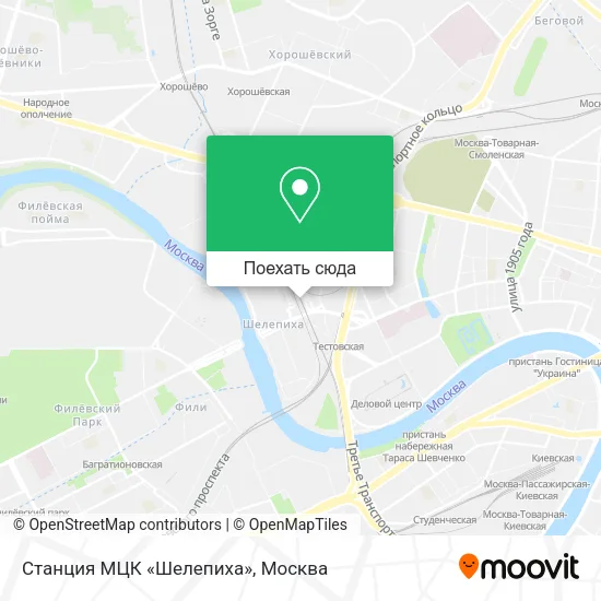 Карта Станция МЦК «Шелепиха»