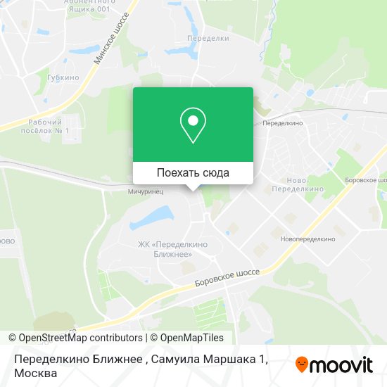 Карта Переделкино Ближнее , Самуила Маршака 1