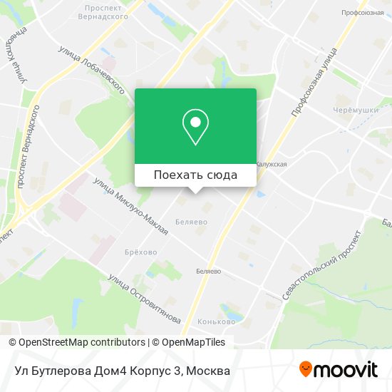 Карта Ул Бутлерова Дом4 Корпус 3