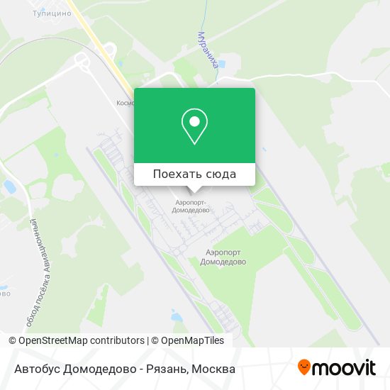 Карта Автобус Домодедово - Рязань