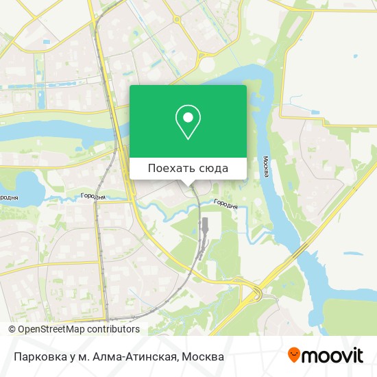 Карта Парковка у м. Алма-Атинская