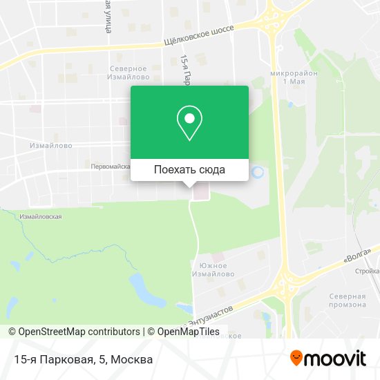 Карта 15-я Парковая, 5