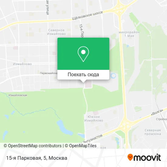 Карта 15-я Парковая, 5