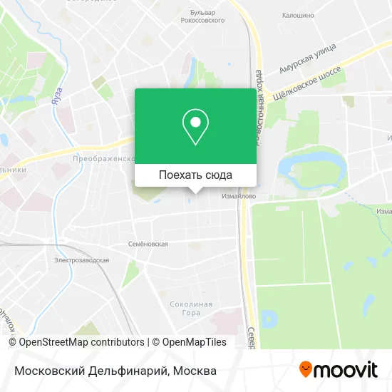 Карта Московский Дельфинарий