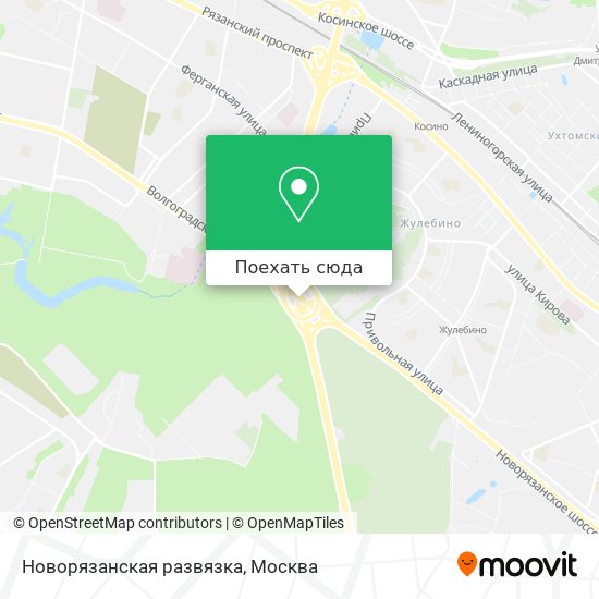 Карта Новорязанская развязка