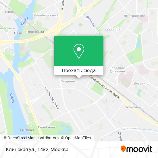 Карта Клинская ул., 14к2