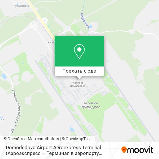 Карта Domodedovo Airport Aeroexpress Terminal (Аэроэкспресс — Терминал в аэропорту Домодедово)