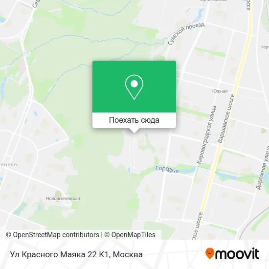Карта Ул Красного Маяка 22 К1