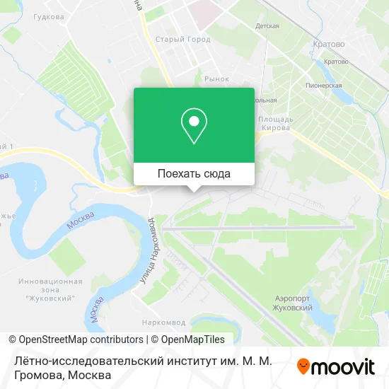 Карта Лётно-исследовательский институт им. М. М. Громова