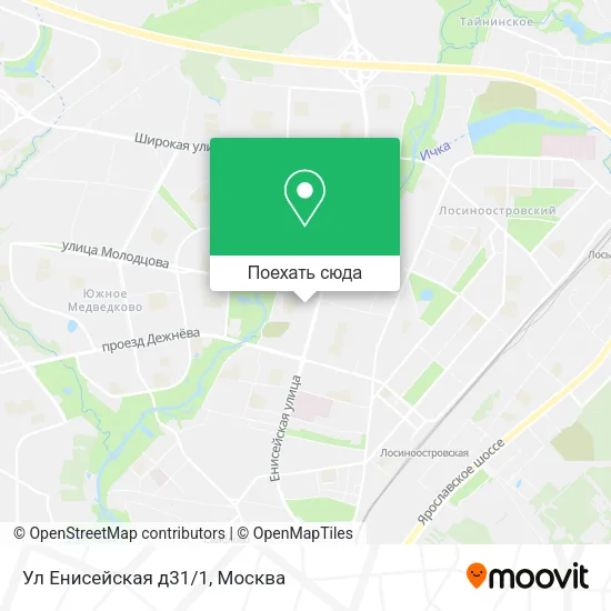 Карта Ул Енисейская д31/1