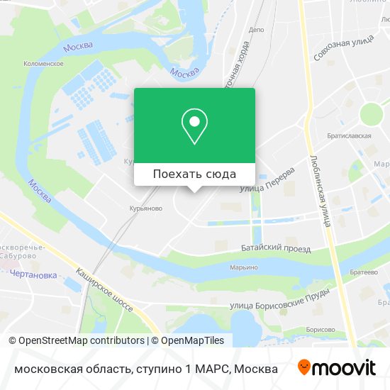 Карта московская область, ступино 1 МАРС