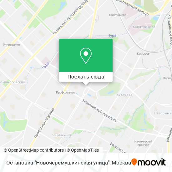 Карта Остановка "Новочеремушкинская улица"