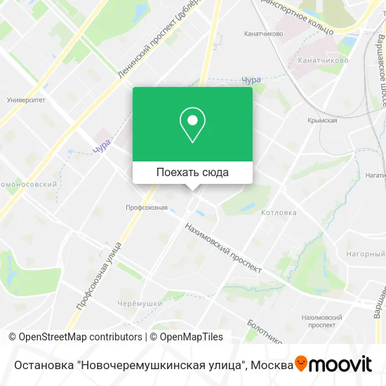 Карта Остановка "Новочеремушкинская улица"