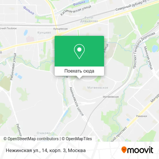 Карта Нежинская ул., 14, корп. 3
