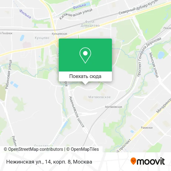 Карта Нежинская ул., 14, корп. 8