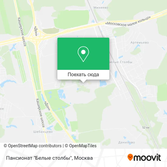 Карта Пансионат "Белые столбы"