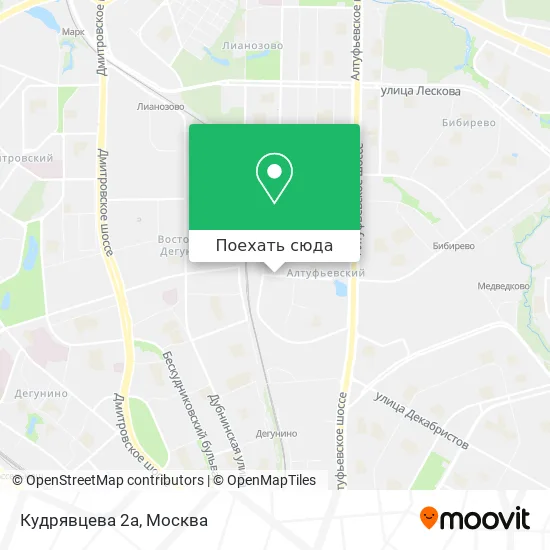 Карта Кудрявцева 2а