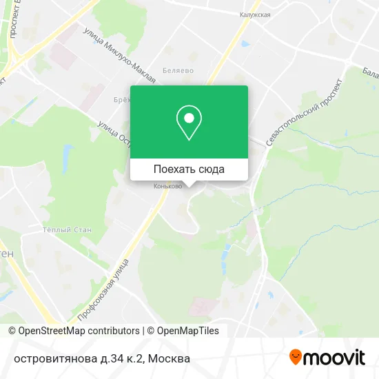 Карта островитянова д.34 к.2