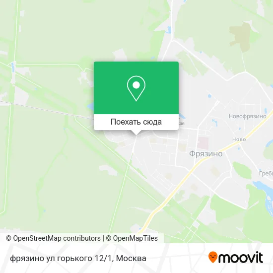 Карта фрязино ул горького 12/1