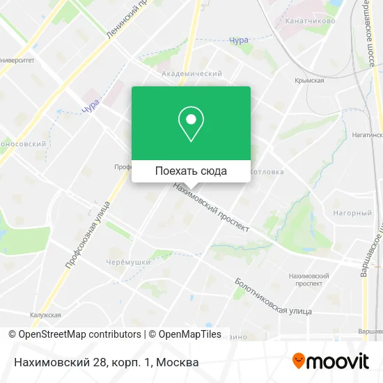 Карта Нахимовский 28, корп. 1