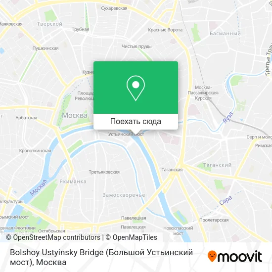 Карта Bolshoy Ustyinsky Bridge (Большой Устьинский мост)