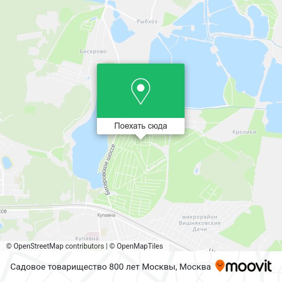 Карта Садовое товарищество 800 лет Москвы
