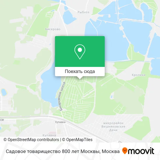 Карта Садовое товарищество 800 лет Москвы