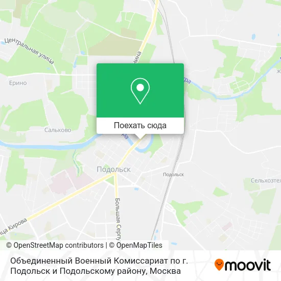 Карта Объединенный Военный Комиссариат по г. Подольск и Подольскому району
