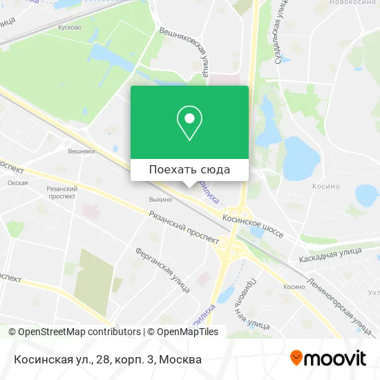 Карта Косинская ул., 28, корп. 3