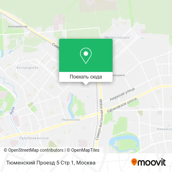 Карта Тюменский Проезд 5 Стр 1