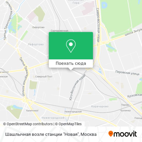 Карта Шашлычная возле станции "Новая"