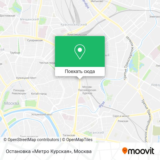 Карта Остановка «Метро Курская»