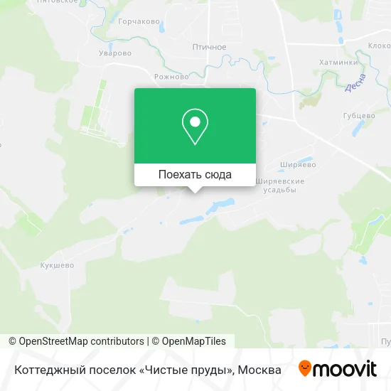 Карта Коттеджный поселок «Чистые пруды»